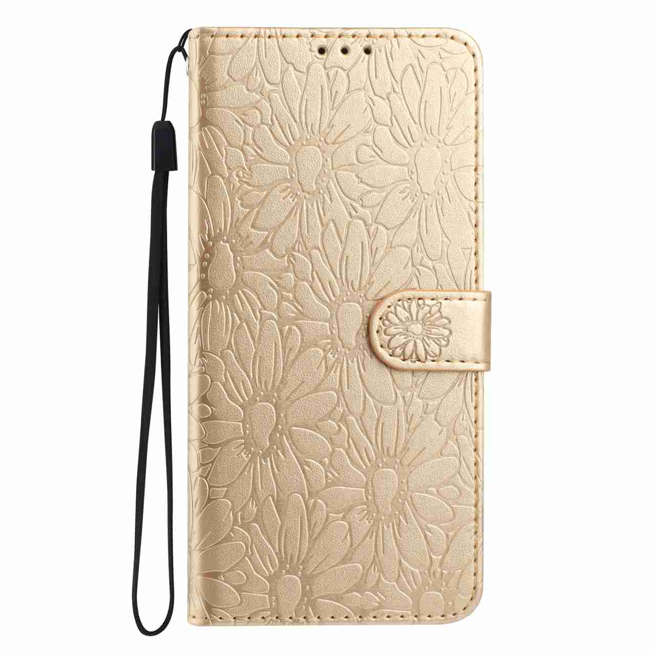 10-Farben Gänseblümchen geprägtes Flip-Kartenetui für Redmi Note 14/Note 12/13C/14C/Xiaomi 14T,Xiaomi 11T,Xiaomi 13 Lite,Xiaomi Mi 11 Lite,Xiaomi Poco X6... Redmi Note 8T gold