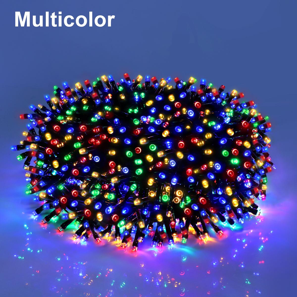 50M 100M 220V LED Weihnachtsbeleuchtung Fee Girlande Lichterkette Wasserdicht 8 Modus Outdoor Garten Urlaub Hochzeit Dekoration 500LEDs bunt
