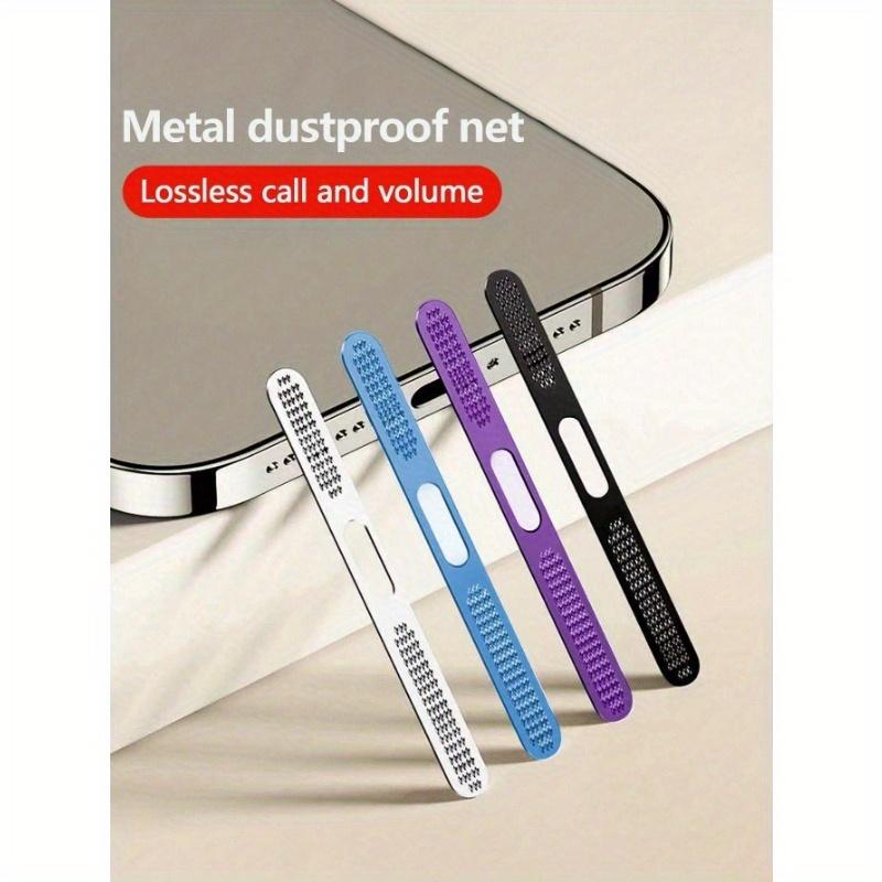 Kompatibel mit iPhone 12/13/14/15/16 Handy-Lautsprecher Staubschutzgitter, Ultradünnes Metall-Staubschutzgitter, Schützt Ihre Handy-Lautsprecher Staubschutzstopfen silber