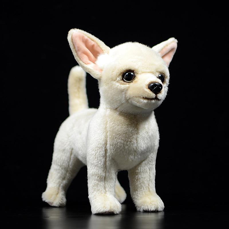 Chihuahua Hund Mini Hund Kinder Stofftiere Creme Niedlich Lieblich Kindergeschenk Lebensechte Tierpuppe 1pcs