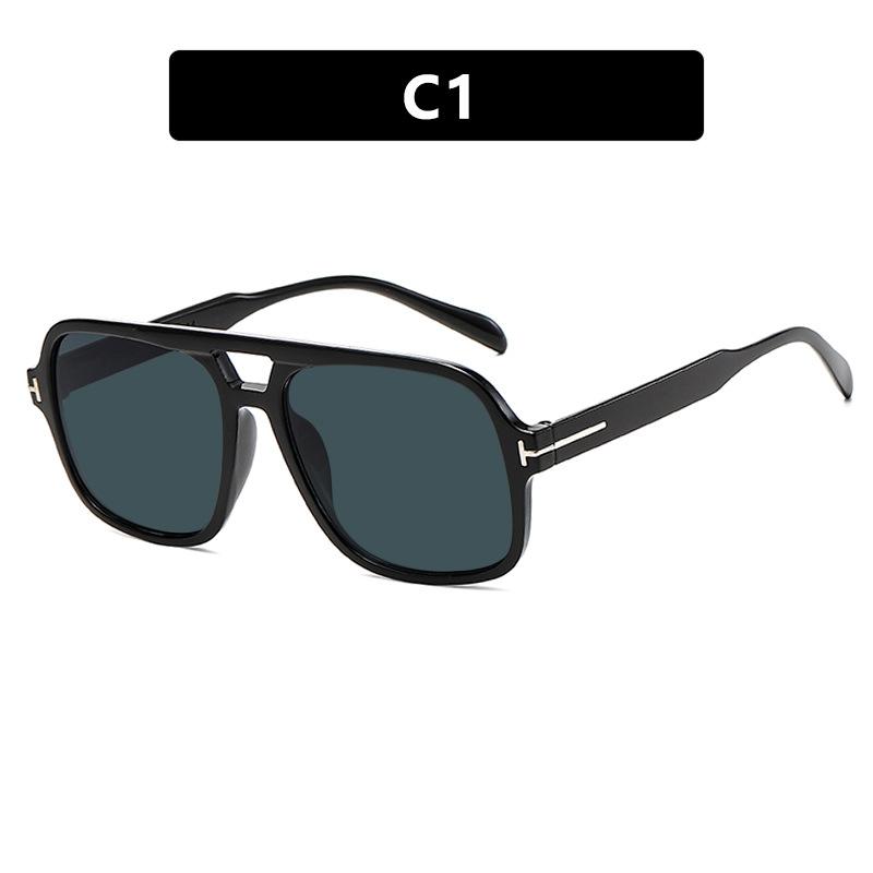 Übergroße Punk Sonnenbrille Damen Klassische Sonnenbrille Retro Sonnenschutz Sonnenbrille für Herren Sonnenschutz UV-Schutz Nicht polarisiert Modeaccessoire schwarz