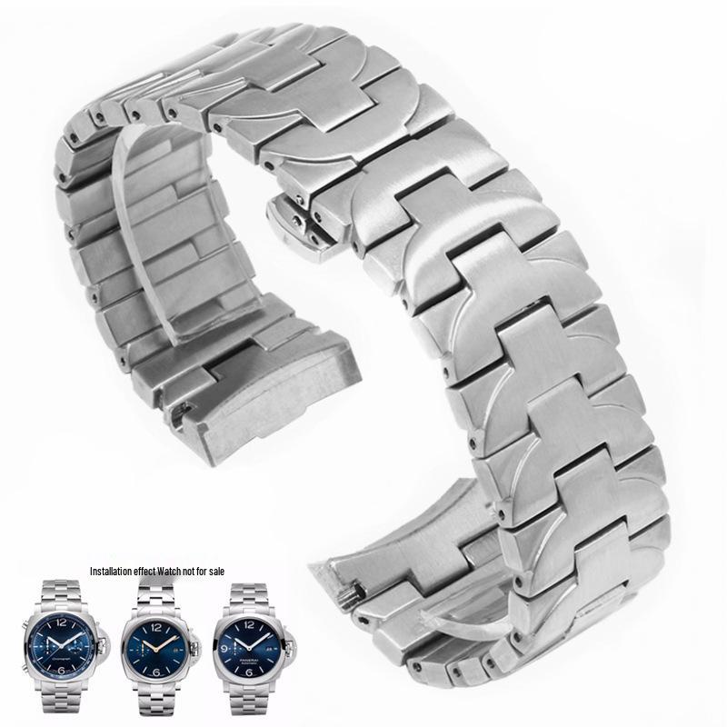 Original Panerai Stahlarmband für Uhren der PAM441/111/00448 Serie - Herren 22/24mm 22mm with logo silber