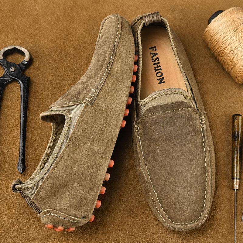 2026 Neue Herrenschuhe Mode Bequeme Fahrerschuhe Handgefertigte Loafer Outdoorschuhe für Herren Laufschuhe Zapatillas Hombre 48 khaki