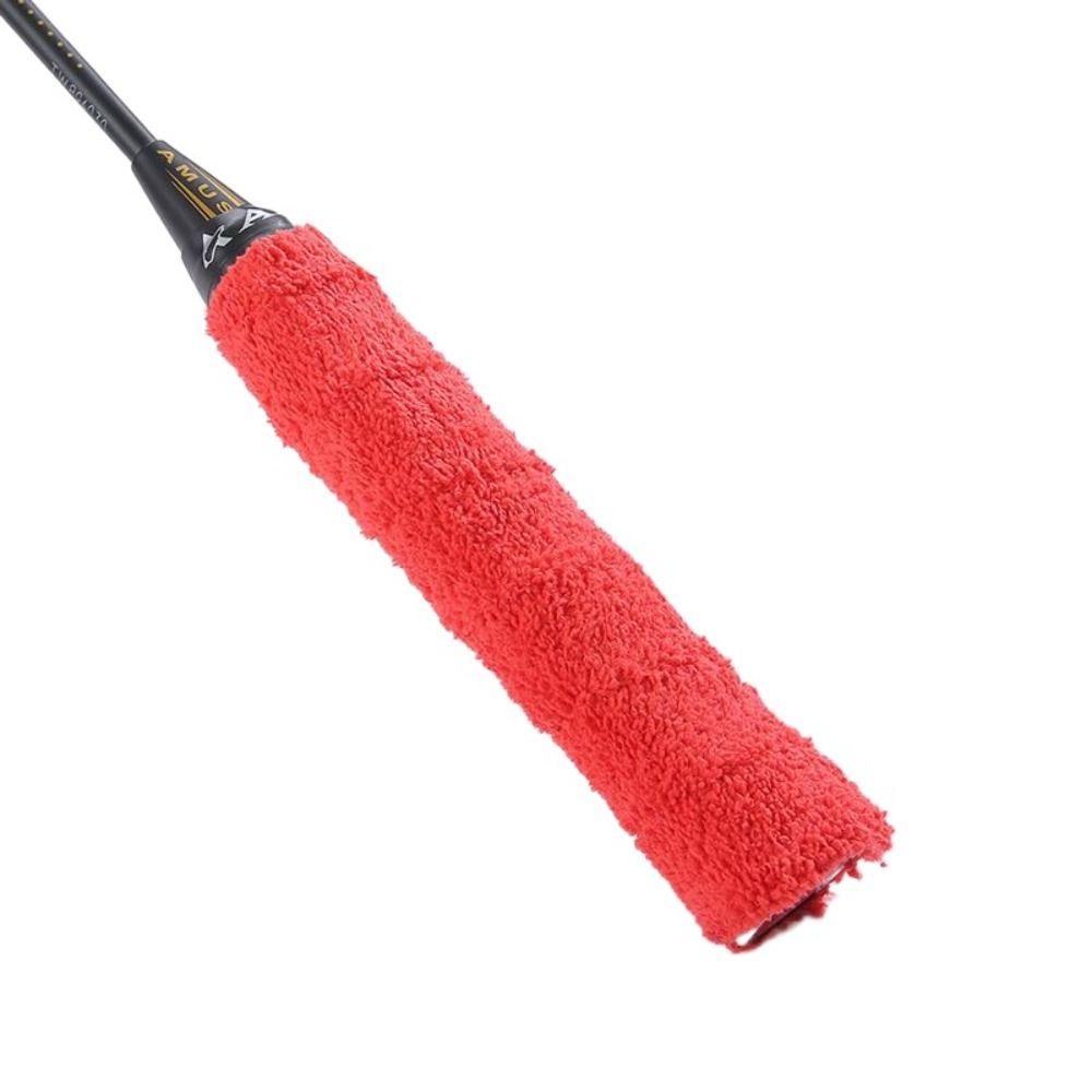 Schweißabsorbierendes Over Grip Schweißband Atmungsaktives Anti-Rutsch-Handtuch Badminton Grip Angelrute rot