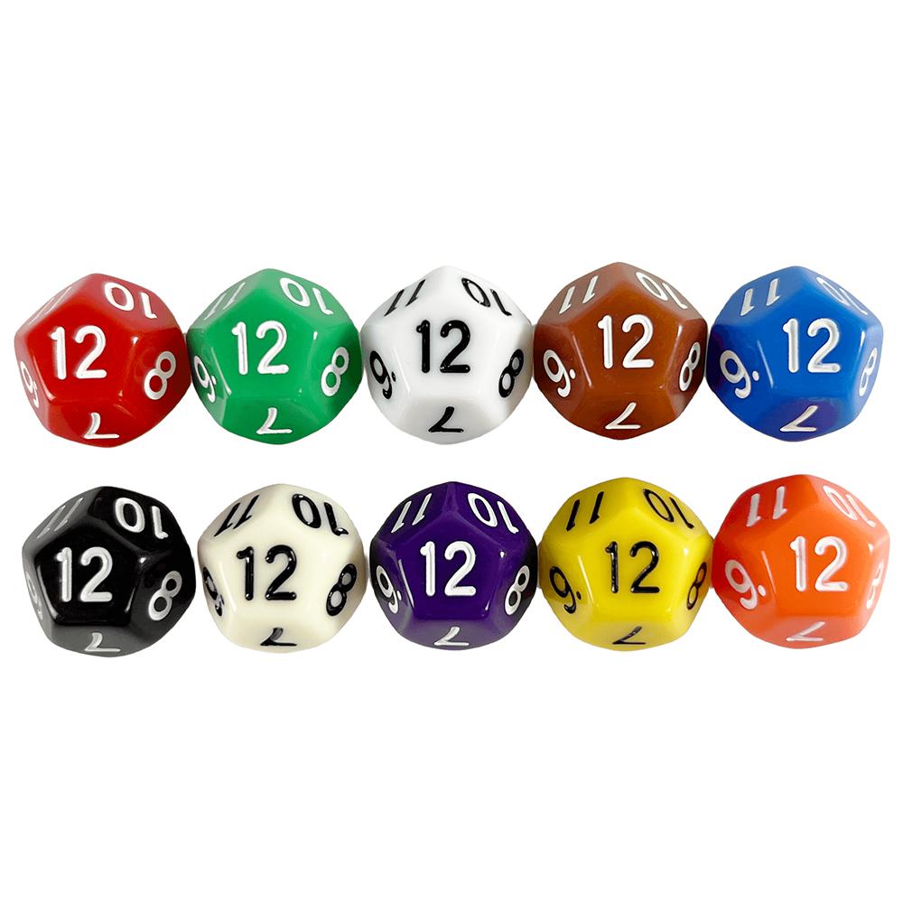 10 stücke D12 Polyedrische Würfel Set DND RPG Spiel Würfel für Rolle Spielen Würfel Spiel Magie Versammlung Tisch Spiel Requisiten bunt