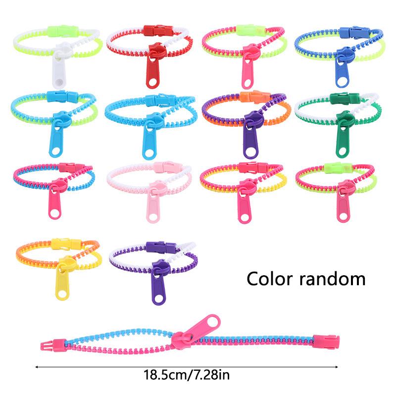 10/20 Stück Reißverschluss-Armbänder Kinder Anti-Stress Fidget-Spielzeug Geburtstagsfeier Gastgeschenke Goodie-Pinata-Füller Weihnachten Hochzeitsgäste Geschenk 20pcs bunt
