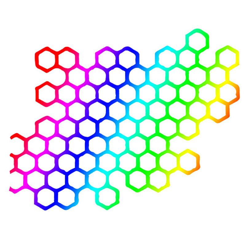 Motorrad Aufkleber Waben Helm Aufkleber Aufkleber Helm Aufkleber Wasserdicht Stic bunt