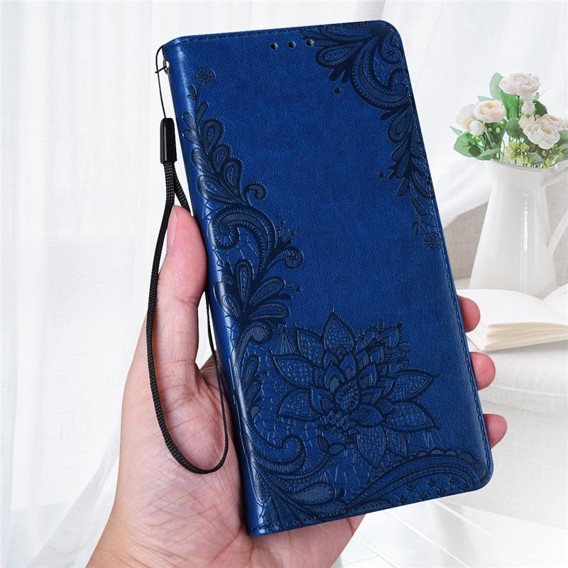 Luxus Qualität Leder Portemonnaie Handyhülle Flip Book Stand Cover für Huawei P30 P20 P40 P9 Lite Mini Y5 Y6 Y7 Prime Honor X8 X7 8A 9A 9S 7A 7C P Smart Huawei P30 Lite dunkelblaue