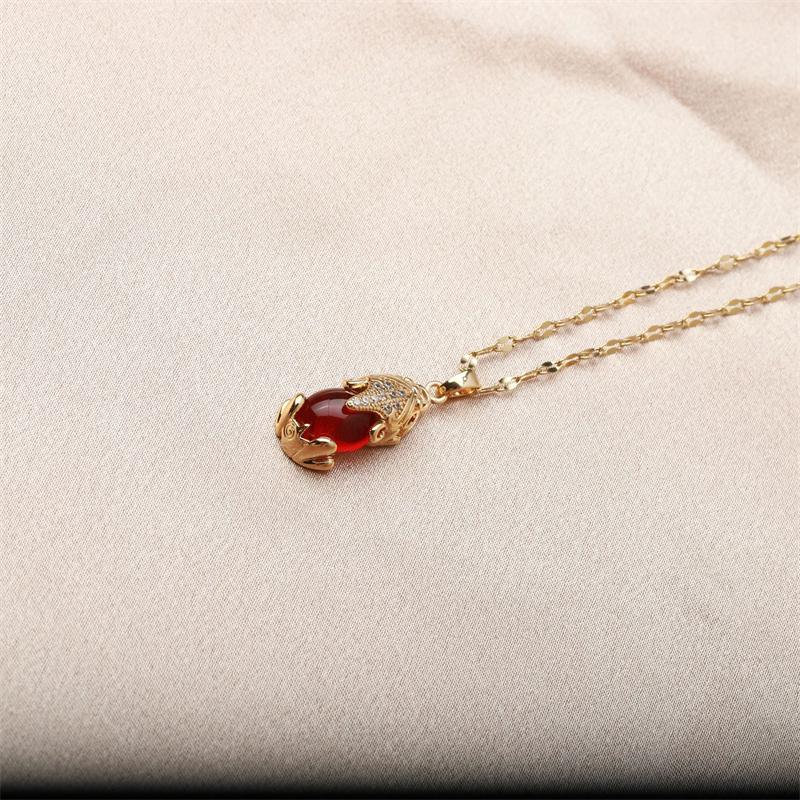 Mode mythische Tier Anhänger Halskette für Frauen Rose Gold Farbe Kette Halskette Hochzeit Schmuck Geschenk gold