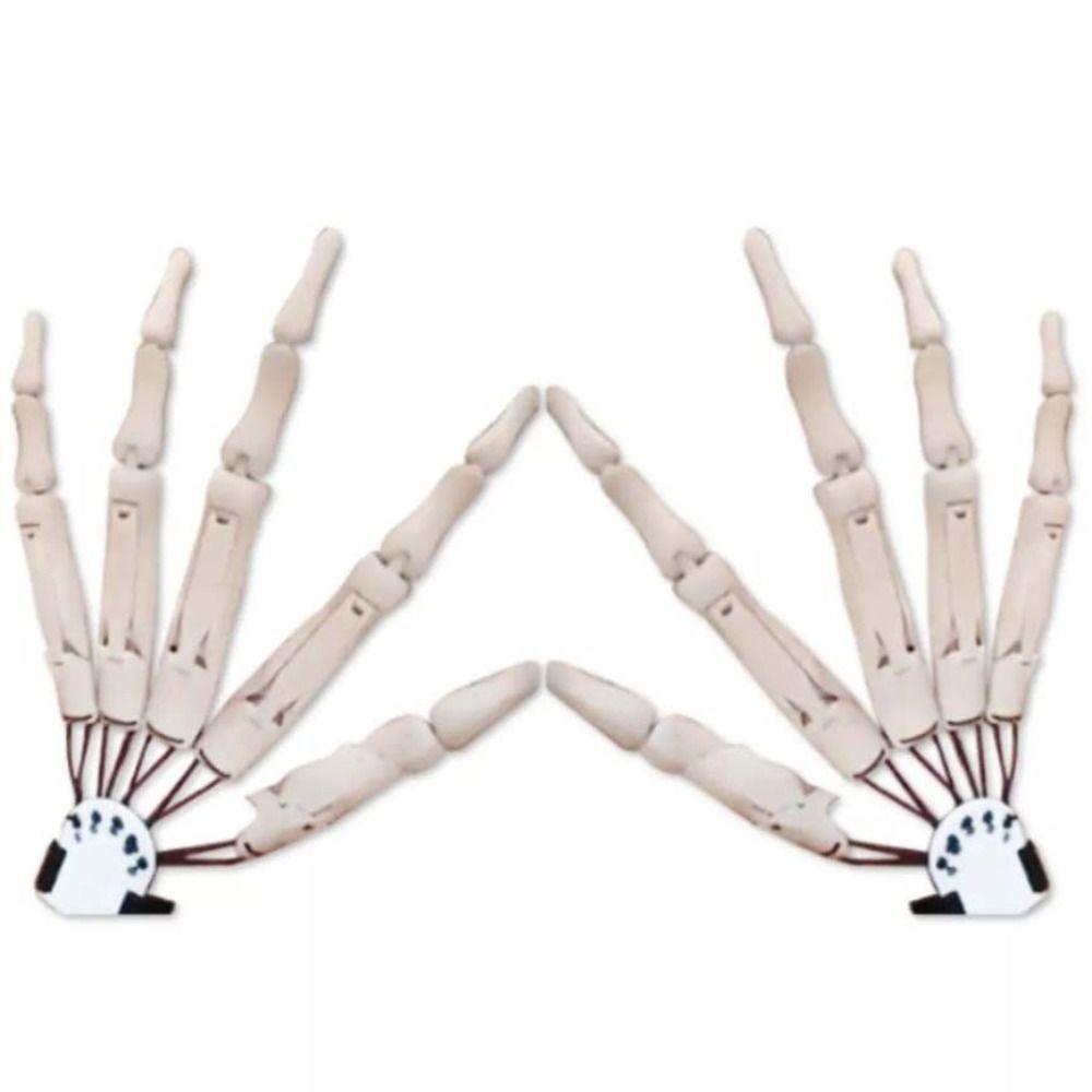 Fingerhandschuh Halloween Gelenkige Finger Halloween Erweiterungen Flexibler Finger Kostüm White(1 pair)