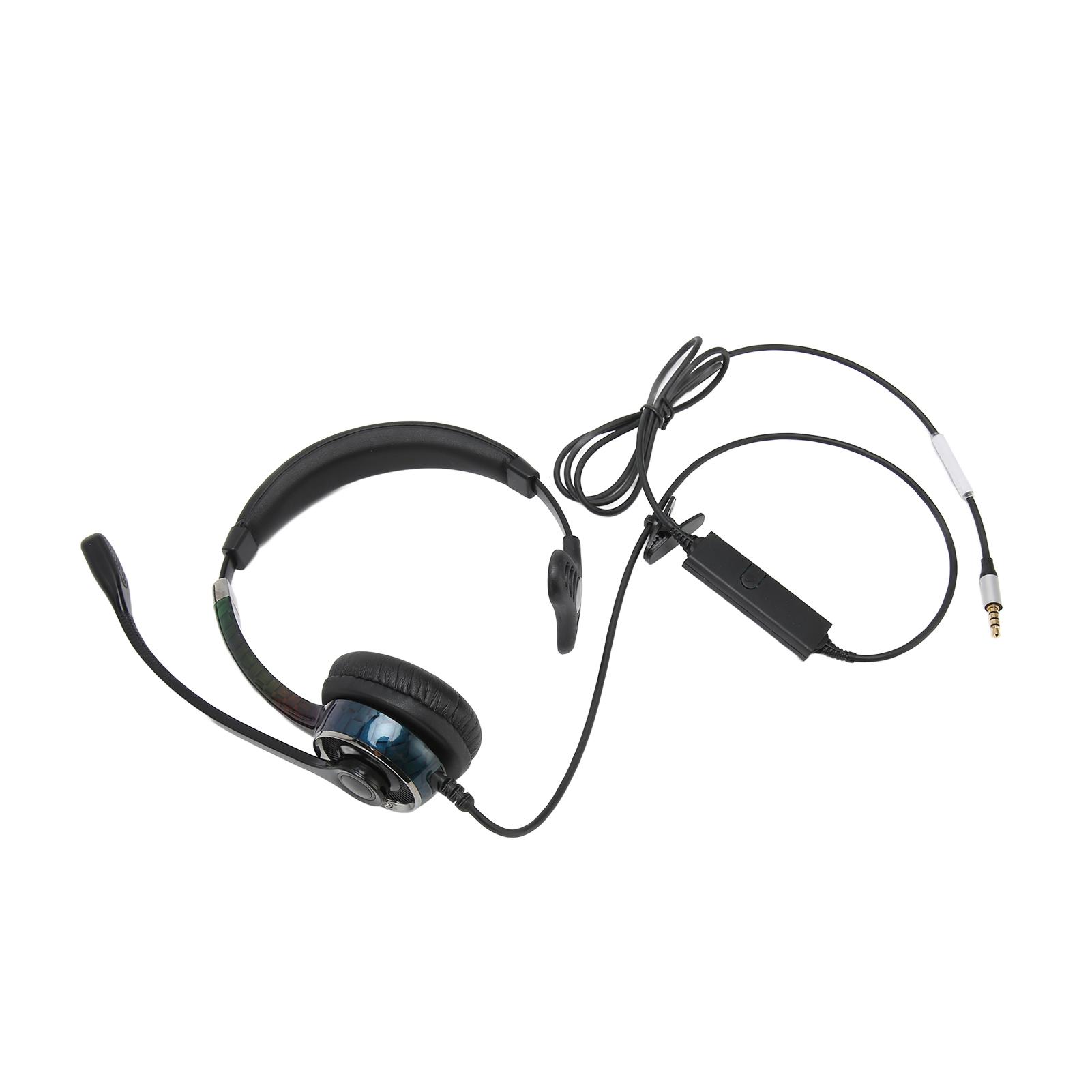 Telefon-Headset, professionelles Headset mit Geräuschunterdrückung und einem Ohr für den Kundenservice für Callcenter Single 3.5mm port
