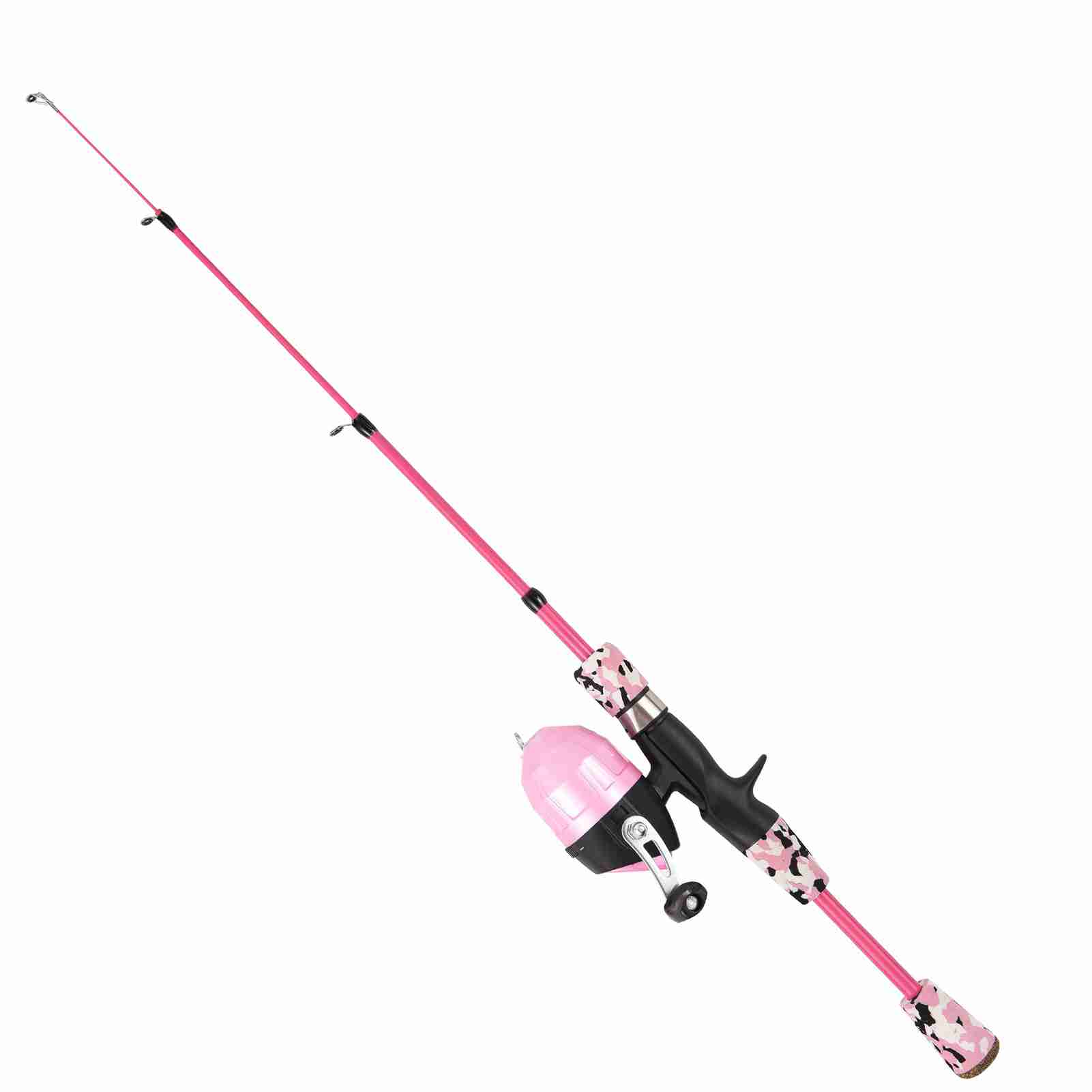 Kinder Angelrute Teleskop Angelrute und Rolle Combo Kit mit Angelködern Angelschnüren Angelhaken 1.5M rosa