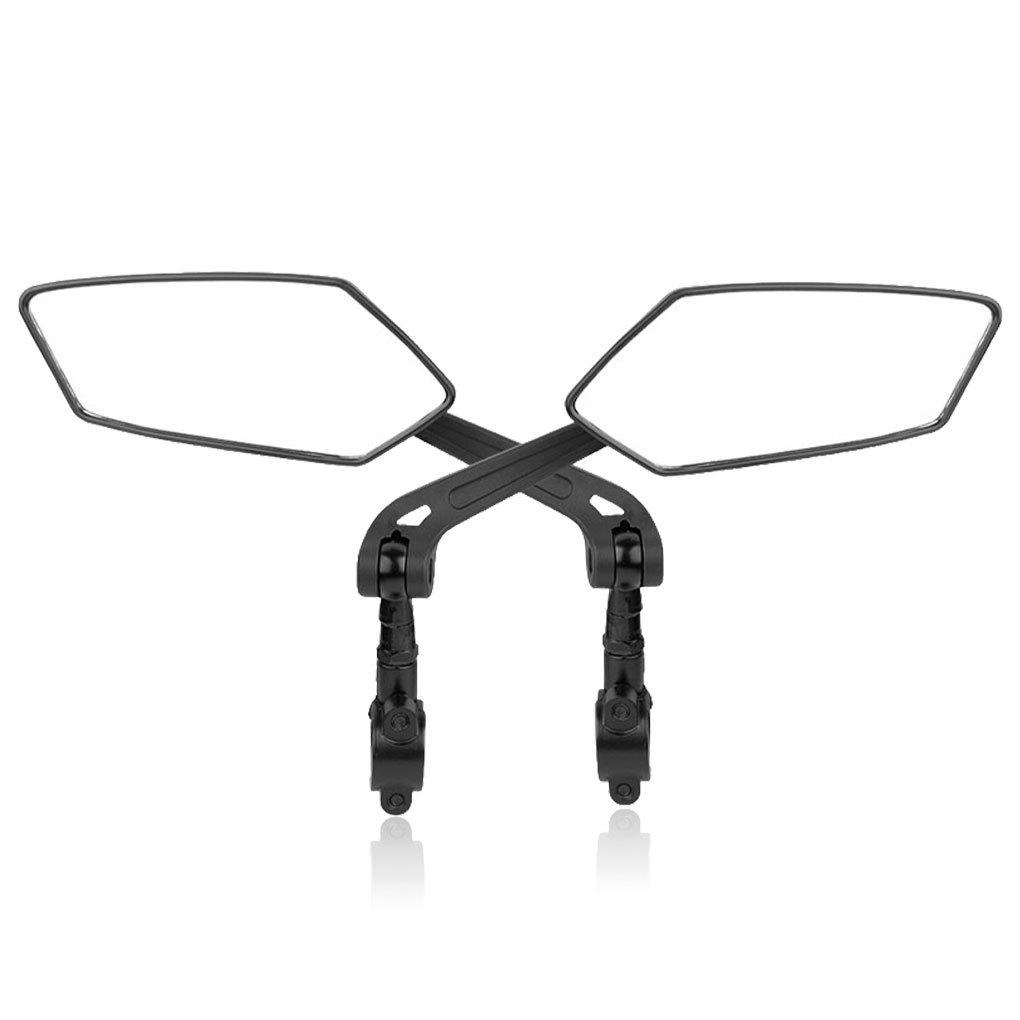 Fahrrad Rückspiegel Reflektor Verstellbar Drehbar Lenkerspiegel Klarer Rückspiegel Elektroroller Radfahren Fahrradzubehör black