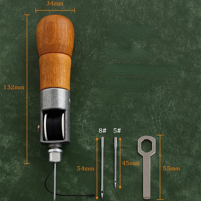 DIY Handnähmaschine, gewachster Faden für Leder, Leder-Nähwerkzeug, Lederhandwerk, Kantennähte, Gürtelstreifen, Schuhmacher-Werkzeuge 13Pcs/Set