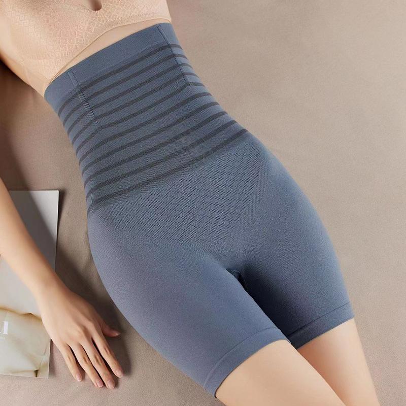 Frauen Shaper Unterwäsche Hohe Taille Höschen Gestreiften Kompression Abs Gestaltung Hosen Bauch Control Hip Fahrstuhl Abnehmen Body Shaper M blau