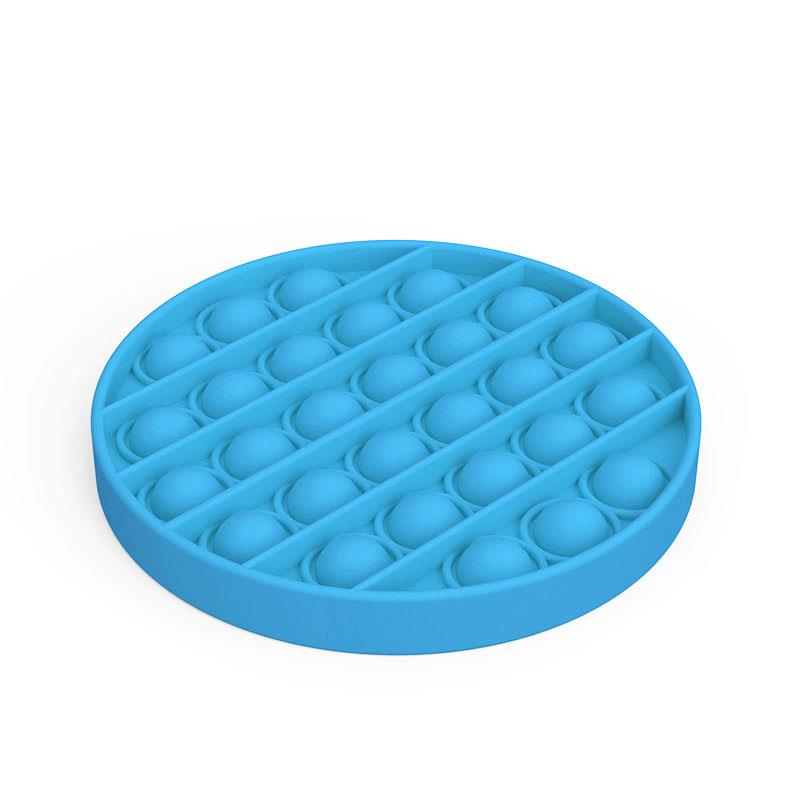 Modisch für Kinderspielzeug, Angstlinderung, Stressabbau für Erwachsene, sensorisches Spielzeug, seine Fidget-Extrusionsblase Circular blau