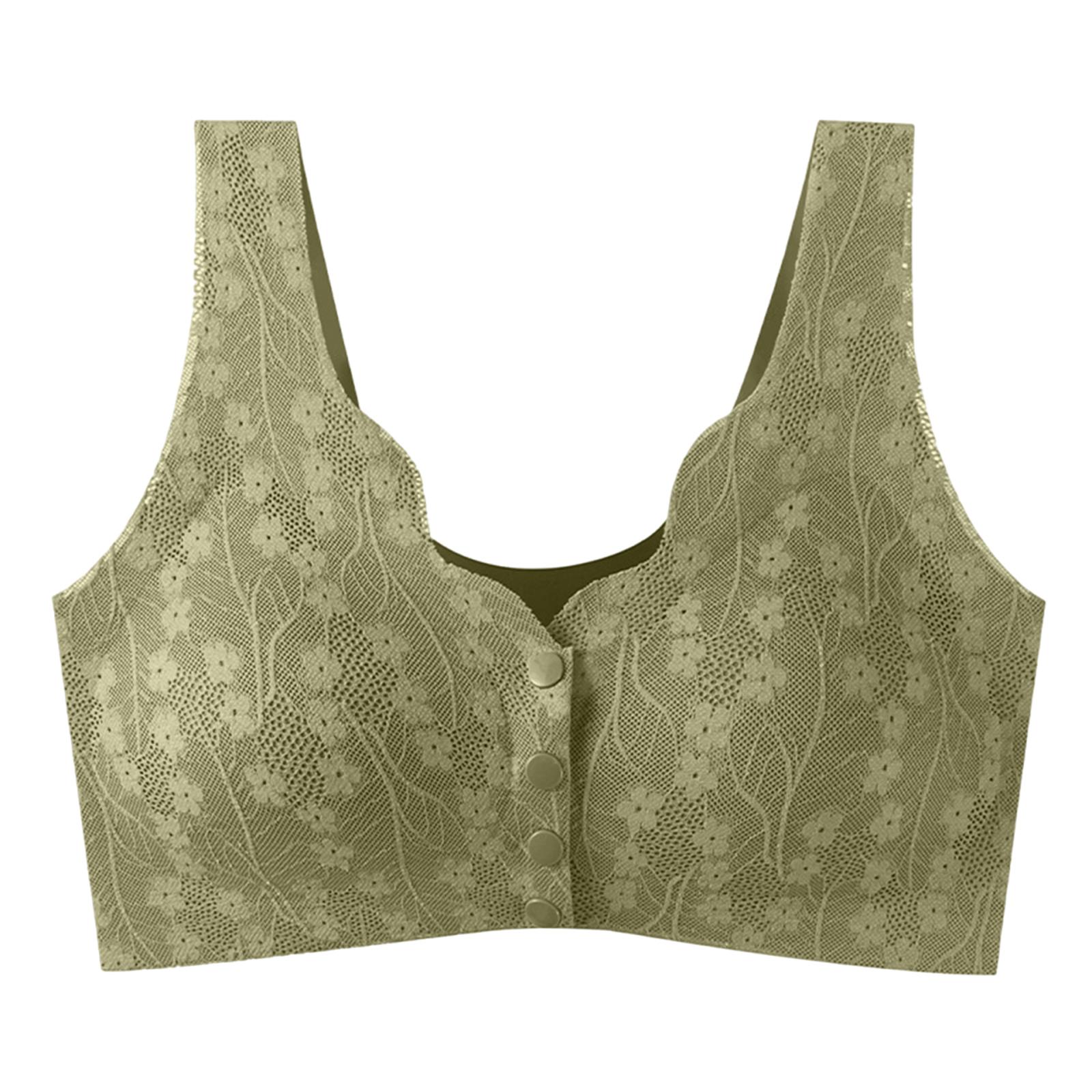 Damenunterwäsche Frontöffnung High-End Unterwäsche Bequemer und Atmungsaktiver Push-up BH 36 grün