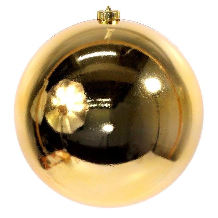 Galvanisierte glänzende Weihnachtskugeln, Kunststoff-Weihnachtskugeln, Weihnachtsbaumschmuck aus Kunststoff One Size gold
