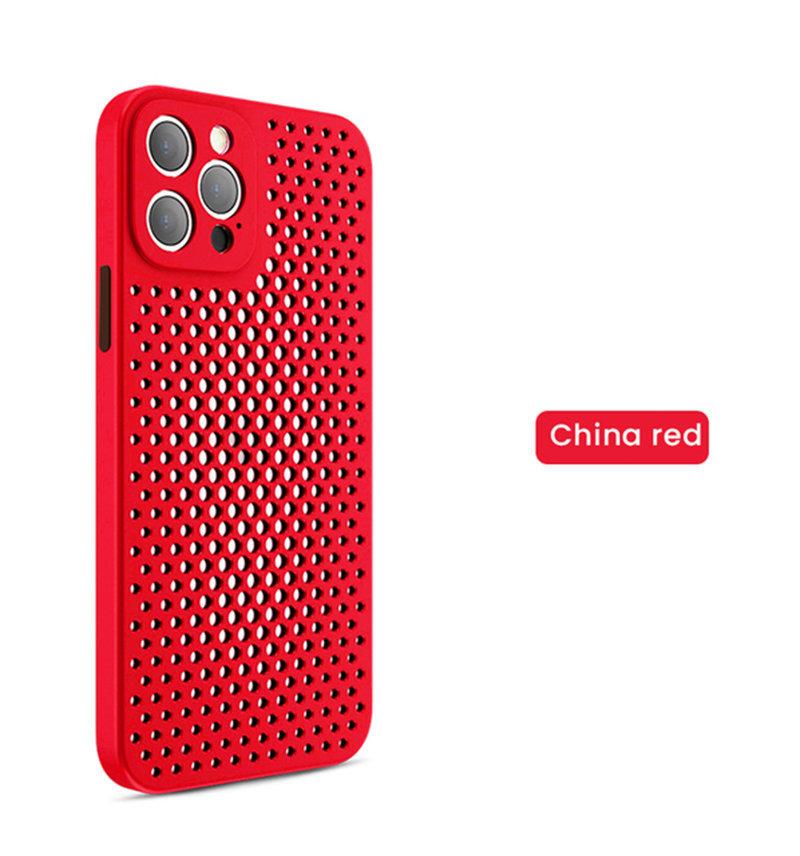 Wärmeableitung Atmungsaktive Kühlung Fall Für iPhone 16 15 14 13 12 11 Pro Max XR XS Max X 7 8P 6s 14 15 Plus Weiche Silikon Stoßfest Stoßstange Abdeckung iPhone 6 Plus/6S Plus rot
