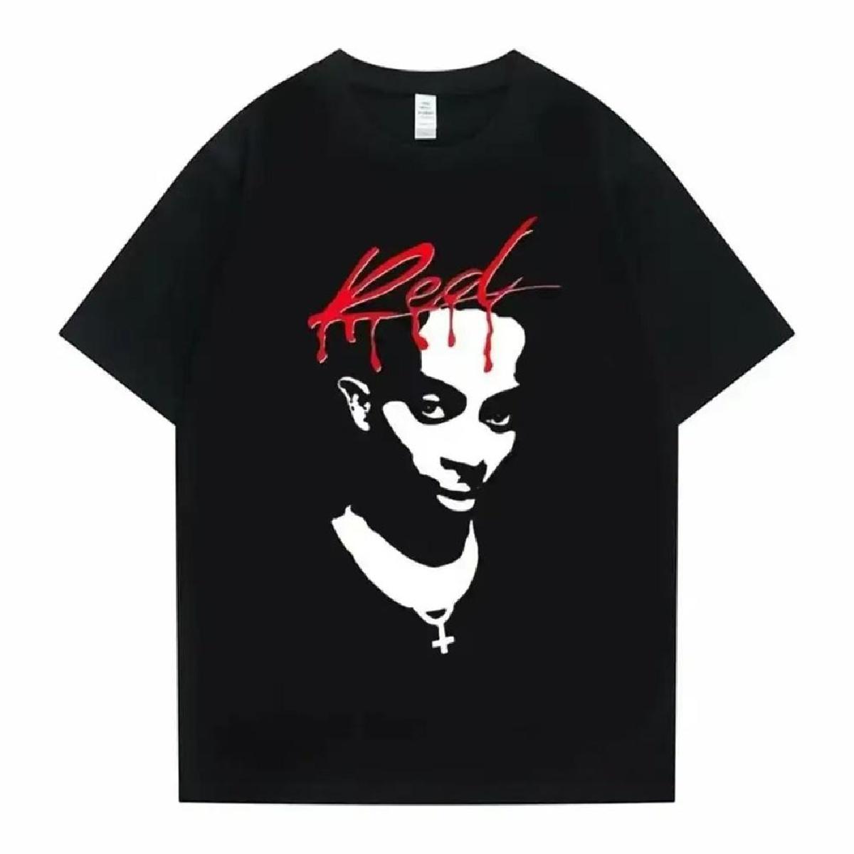Hip Hop Playboi Carti Punk Is Not Ded Opium Saves Lives Print T-Shirt Herren Damen Übergroßes T-Shirt Baumwoll-Tee Hip Hop M schwarz