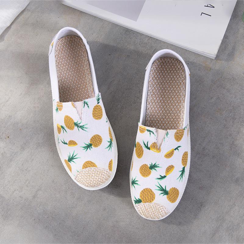 Damenmode Frühling Sommer Casual Flache Schuhe Round Toe Loafers Schuhe Fischer Bootsschuhe Damen Faule Hanfseil Weben Schuhe 36