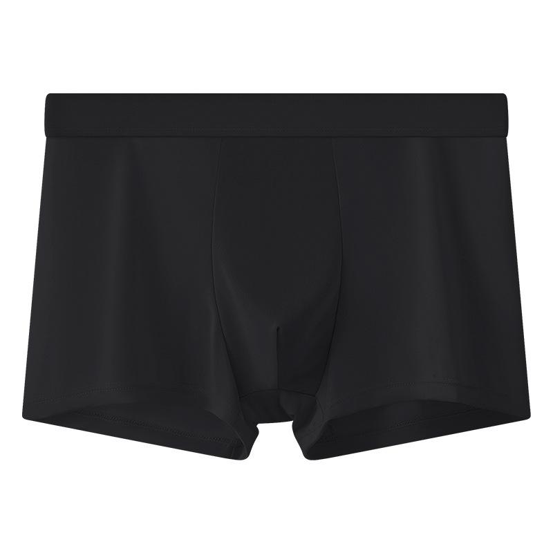 Eisseidenunterwäsche Herren-Boxershorts mit mittlerer Taille, atmungsaktive und bequeme Boxershorts für Männer L