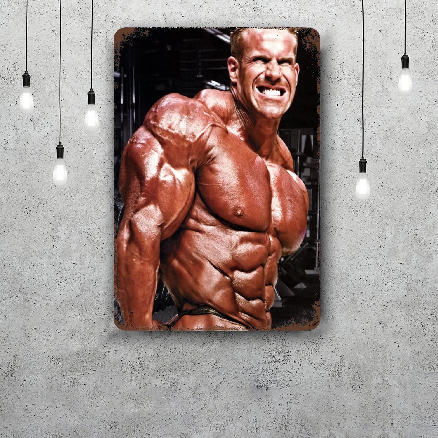 Jay Cutler Bodybuilder Vintage Blechschilder Poster Deko Retro Metallschild Wandkunst Deko für Garage Bar 20x30cm(7.8x11.8inch)