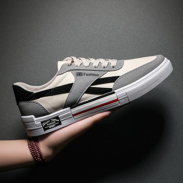 Schuhe für Herren Vulkanisierte Sneaker Rutschfeste flache Schuhe Klassische Canvas-Schuhe Mann Günstige Schuhe Replika Herren Mode Trainer Schuh 41 schwarz