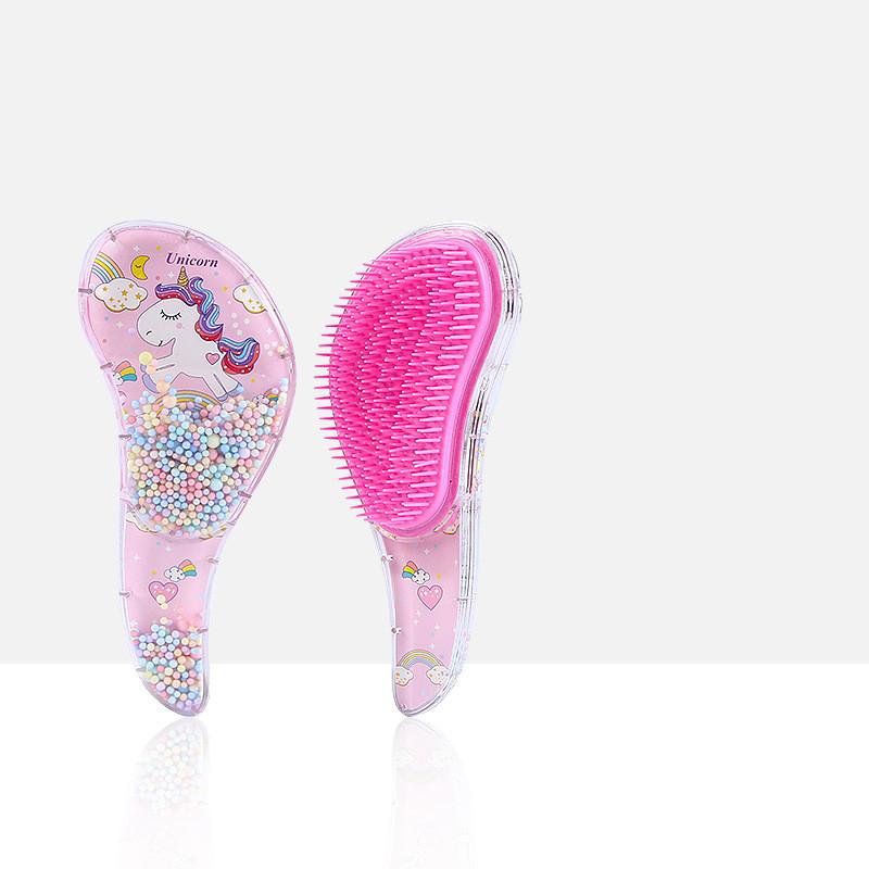 1 stücke Heiße Magie Griff Kamm Anti-statische Massage Haar Pinsel Verwicklung Detangle Dusche Massage Haarbürste Kamm Salon Haar Styling Werkzeug rand rosa