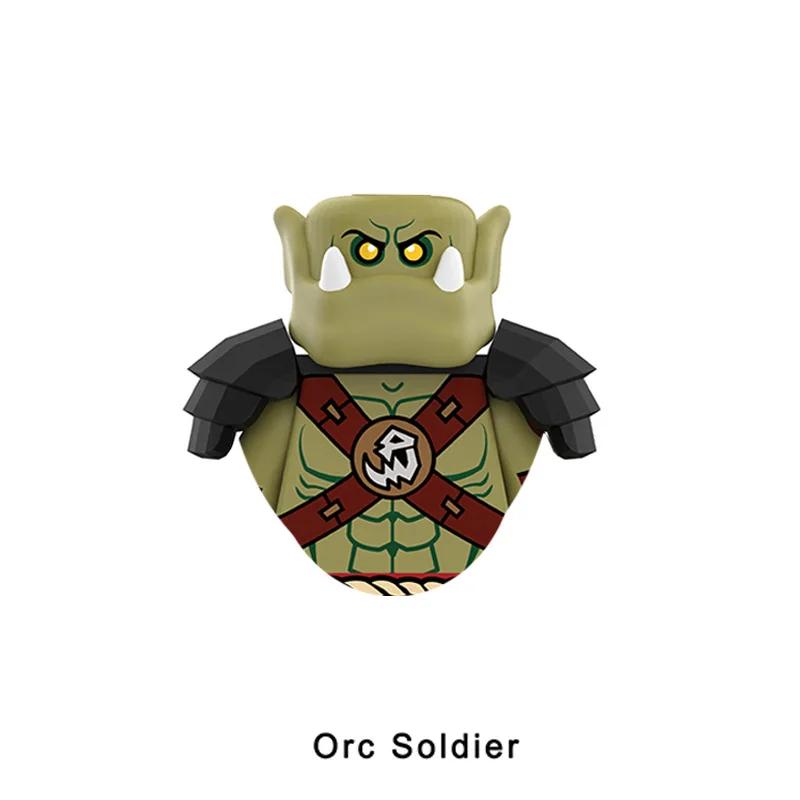 Kinderspielzeug Mittelalterliche Ork-Serie Cartoon-Figuren Modell Kleine Partikel Bausteine Kindergeburtstagsgeschenke