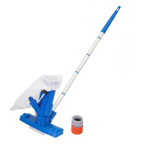 Tragbarer Pool-Staubsauger, Unterwasserreiniger, Hand-Jet-Pool-Staubsauger für Aufstellpools, Befestigung am Gartenschlauch US Plug blau