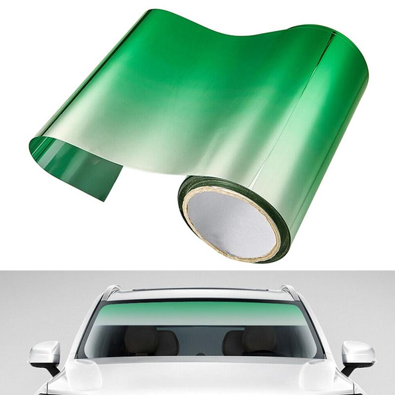 UV Anti Auto Windschutzscheibe Solarfolie Getönter Aufkleber Bunte Fensterfolien Sonnenschutz Autozubehör ADM 20cm*150cm grün