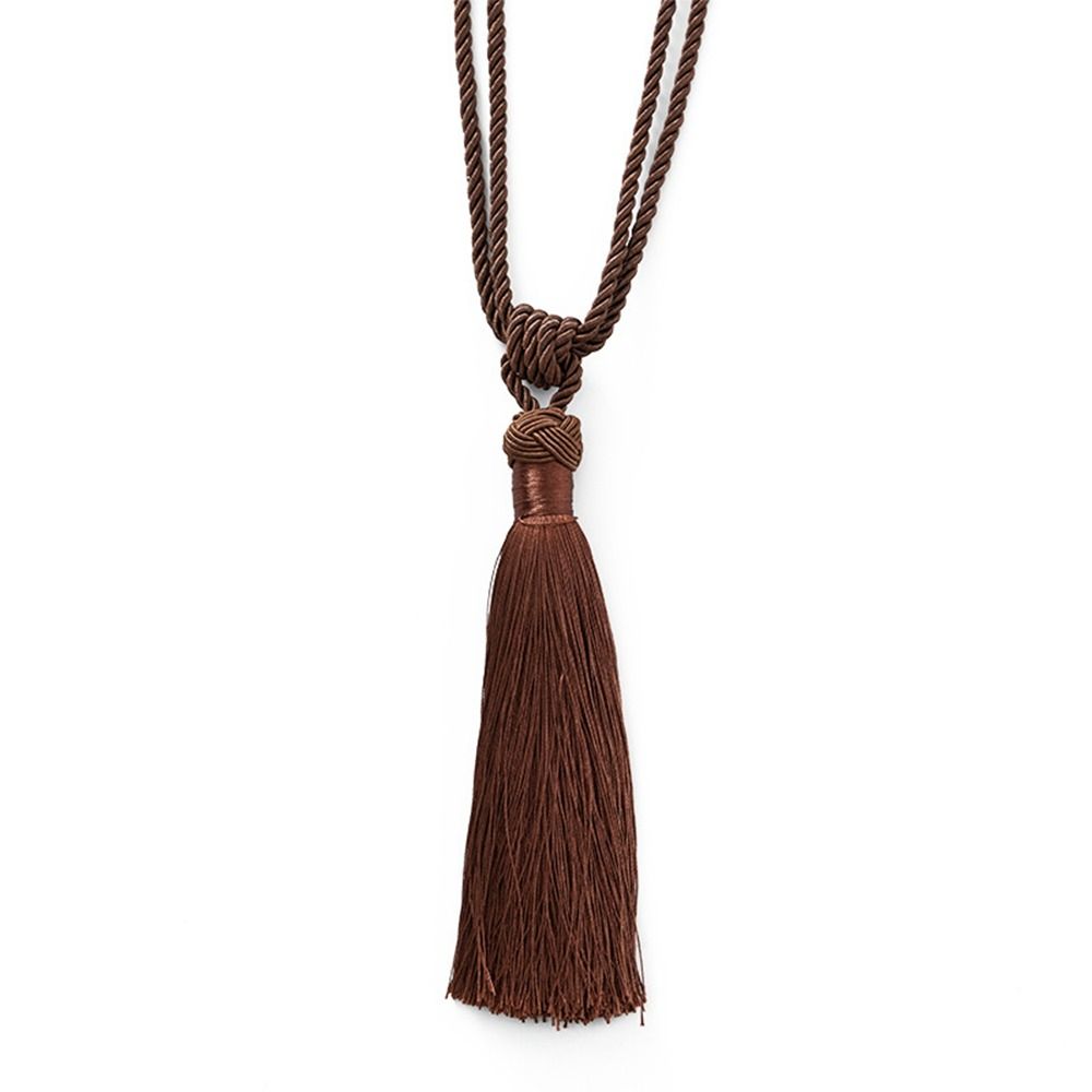 Geflochtene Quaste Vorhang Raffhalter Satin Seil Vorhang hängen Ball Strap praktische Fenster Fringe dunkel kaffee