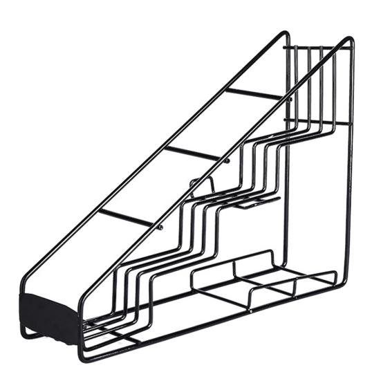 Kaffee-Sirup-Rack, Aufbewahrung, 4 Schichten, Arbeitsplatte, Metall, für Getränke, Bier, Wein, Sirup, Flaschen-Organizer, Halter, Präsentationsständer, Kaffee-Bar, Küchenzubehör schwarz