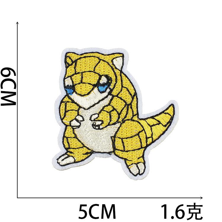 Pokémon Cartoon Stickerei Stoffaufkleber Pokemon Aufnäher Aufkleber Computerstickerei Abzeichen Junge Marvel Stickerei Aufkleber no. 25~_3 pieces