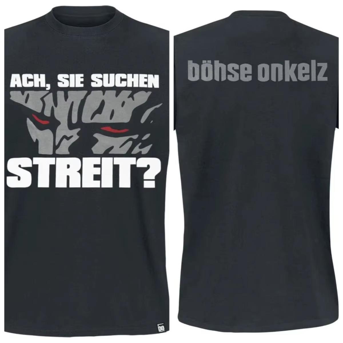 Heißer Verkauf Y2k Lässige Baumwoll-T-Shirts Gehasst Verdammt Vergöttert II Peripherie Übertriebene Oberteile Böhse Onkelz 40 Jahre Streetwear Lässige Kleidung T-Shirt Top XXXL gray