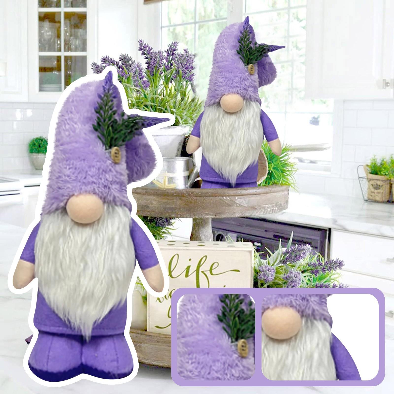 Lavendel Stehende Puppe Gesichtslosen Alten Mann Nette Gnome Zwerg Puppe Dekoration Weihnachten Party Dekoration One Size violett