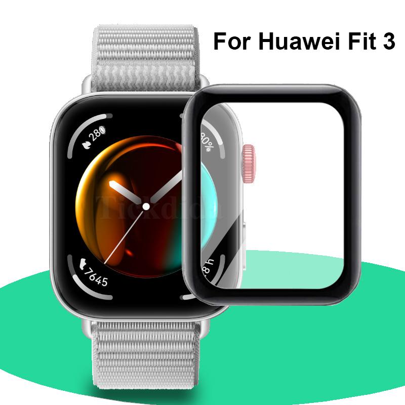 3D-Schutzfolie für Huawei Watch Fit 3, Vollbild-Weichfolie für Huawei Fit 3, nicht gehärtetes Glas Huawei Fit 3 Full 5PCS schwarz