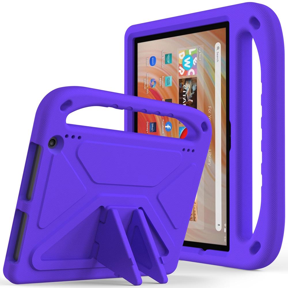Für Amazon Fire HD 10 HD10 Plus Max 11. 13. Generation 2021 2023 Hülle EVA Tragbare stoßfeste Tablet-Abdeckung mit sicherem Griff und Ständer Fire HD 10 2023 violett
