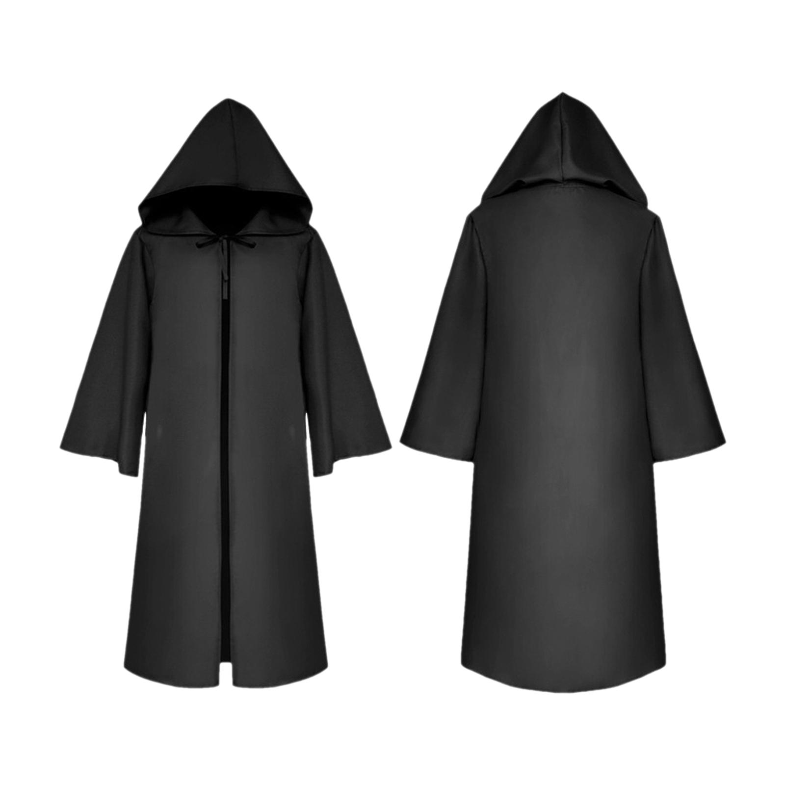 Halloween-Umhang mit Kapuze, Unisex, für Kinder, Kinder, Umhang, Rolle, Cosplay, langer Umhang, Gothic-Kostüme, Oberbekleidung M schwarz