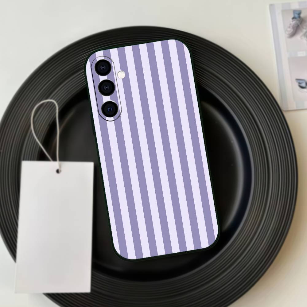 Gestreiftes Color-Blocking Kunstmuster Handyhülle Silikon Weich Für Samsung Galaxy A73,A72,A71,A70,A53,A52,A51 Samsung a50 30s 50s