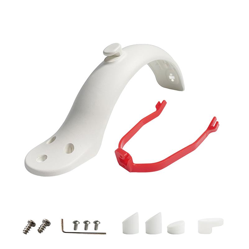 Kotflügel hinten Kotflügelschutz + Halterung + Haken für Xiaomi M365 Elektroroller weiß