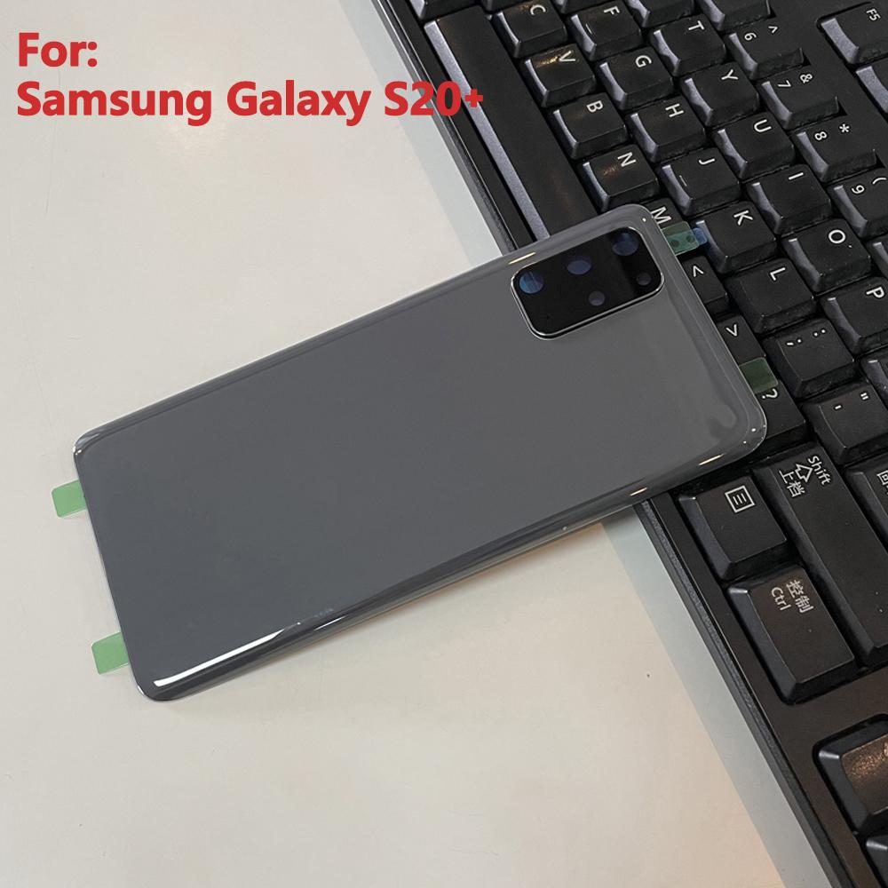 Rückseitige Abdeckungen Akkudeckel Gehäuse Für Samsung Galaxy S20 S20 Plus S20+ Rückseitige Glasabdeckung For S20 Plus grau