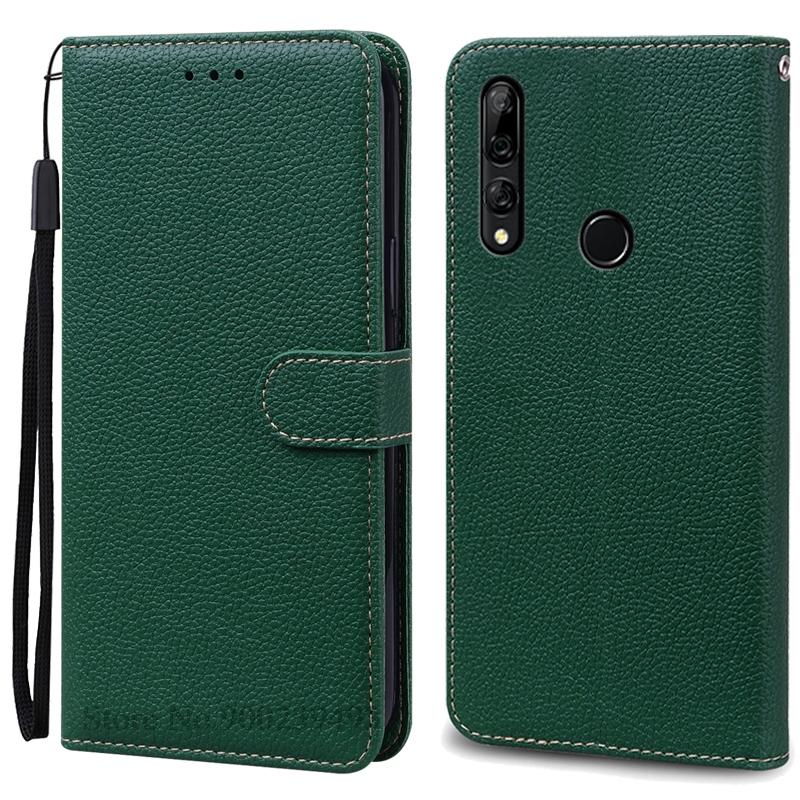Hülle für Honor 9X Hülle Brieftasche Leder Klapphülle für Huawei Honor 9X Hülle Weiche Silikon Buchhülle Coque Fundas 9X(With Fingerprint) dunkelgrüne