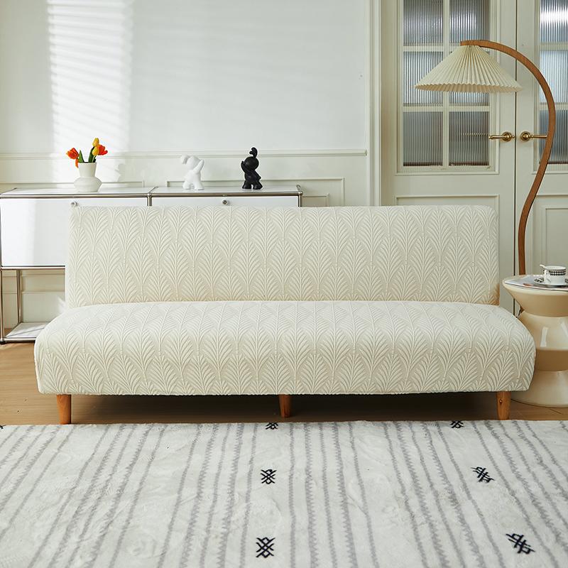 1 Stück Neues gemustertes Jacquard-Schlafsofa-Schutzbezug Dehnbarer Futon-Bezug für das Wohnzimmer Schmutzabweisender waschbarer Schutzbezug für Schlafsofa Medium