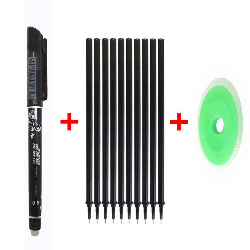 12 Stück/Set löschbarer Stift, 0,5 mm Nachfüllung, waschbarer Griffstab, blaue/schwarze/rote Tinte, Gelstift für Schule, Büro, Schreibbedarf, Schreibwaren 12pcs set