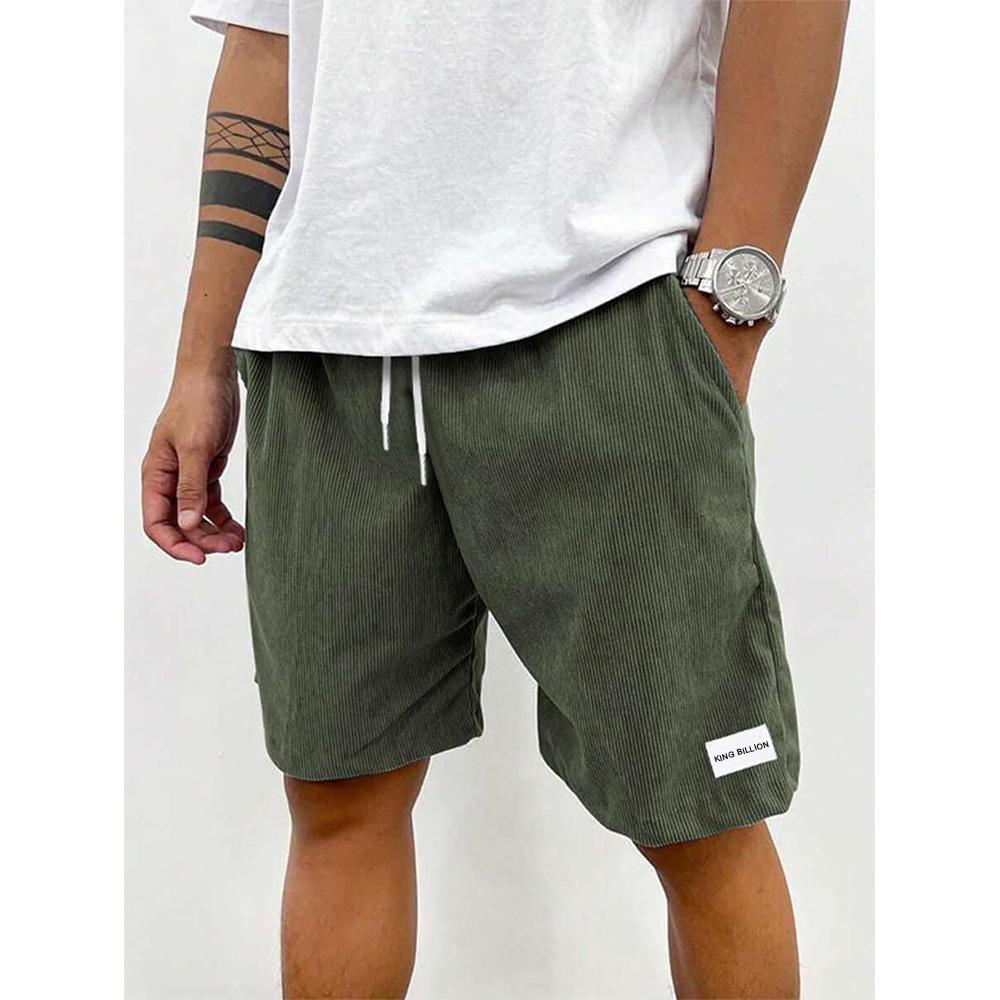 Sommer Herren Cord Jogginghose Casual Shorts Herren Strand Shorts Basketball Kurze Hose Einfarbig Label Sportswear Herren S grün