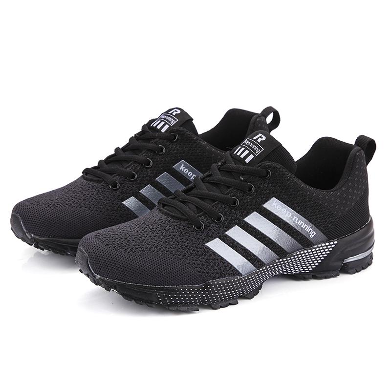 Herren- und Damen-Flats Mode Casual Sneaker Paar Laufschuhe Übergröße Atmungsaktiv Fitness Laufschuhe Herrenschuhe 37 schwarz