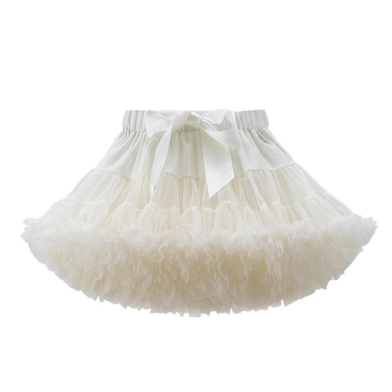 Kinder Mädchen Tüll Rock Baby Mädchen Kleidung Tutu Pettiskirt Rock Mode Mädchen Kleidung Prinzessin Röcke Rock Für Mädchen Kleidung 0-2years beige