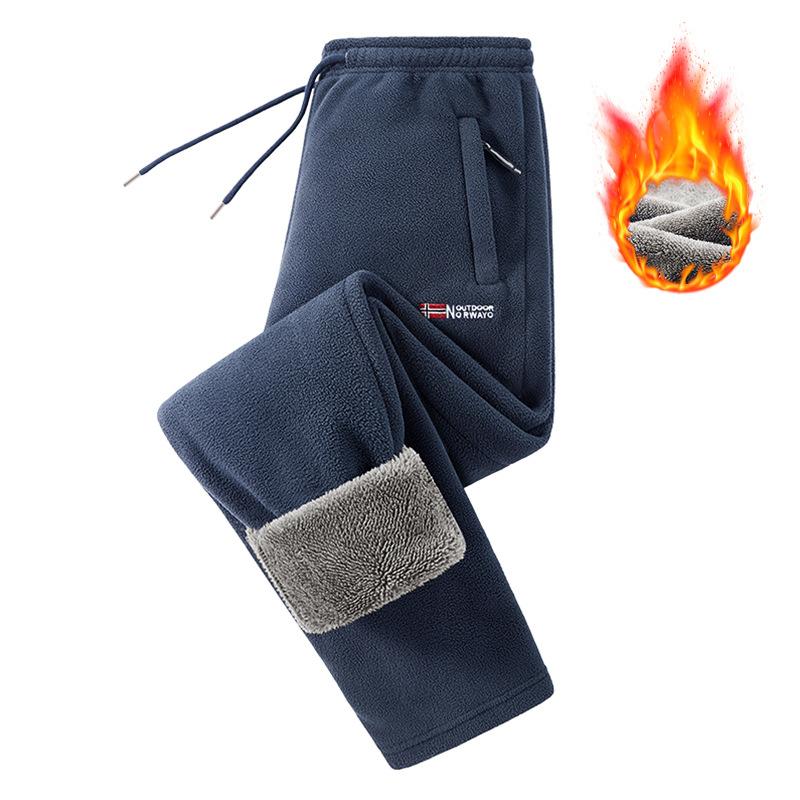 Herren - gefütterte Warme Hose, Freizeit Hose, Modisch und Vielseitig, Herbst/Winter Lange Hose Herren Thermohose L navy blau